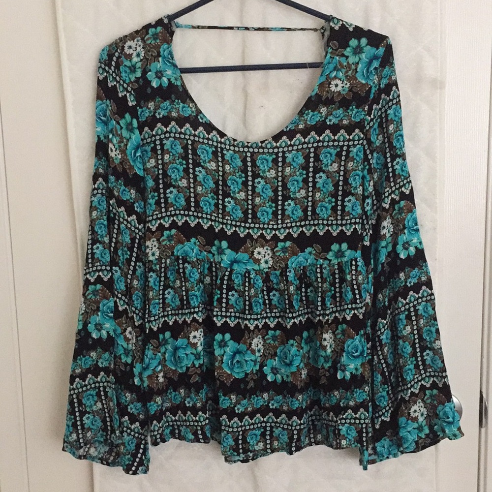 Bell Sleeve Top with Low Back